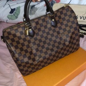 Louis Vuitton Speedy Bandouliere 35 Damier Ebene